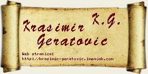 Krasimir Geratović vizit kartica